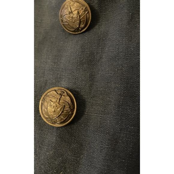 Ralph Lauren RRL Women’s Baudelaire Military Jacket Blue Gold Button Coat 3 M - Picture 6 of 6